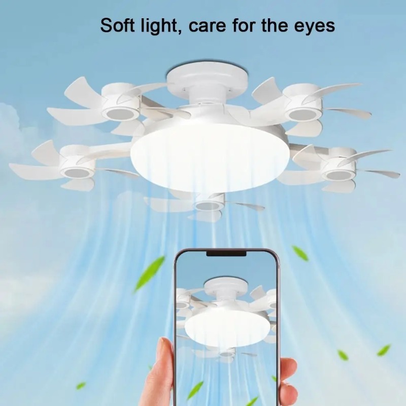 Drone Beacon Light - LED Creatieve Plafondventilatorlamp met drone-geïnspireerd ontwerp,