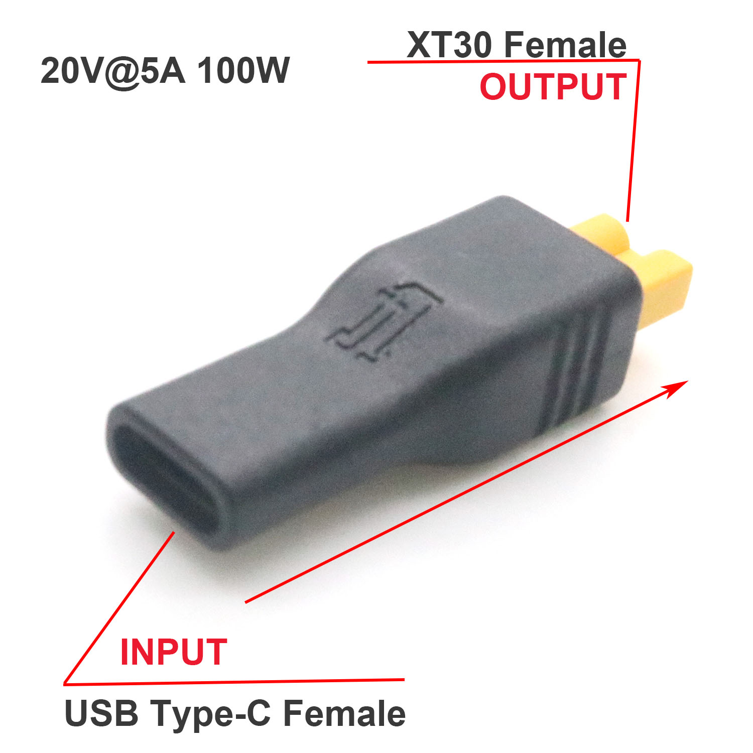 Drone Battery Adapter - 1 st USB Type C Vrouwelijke
